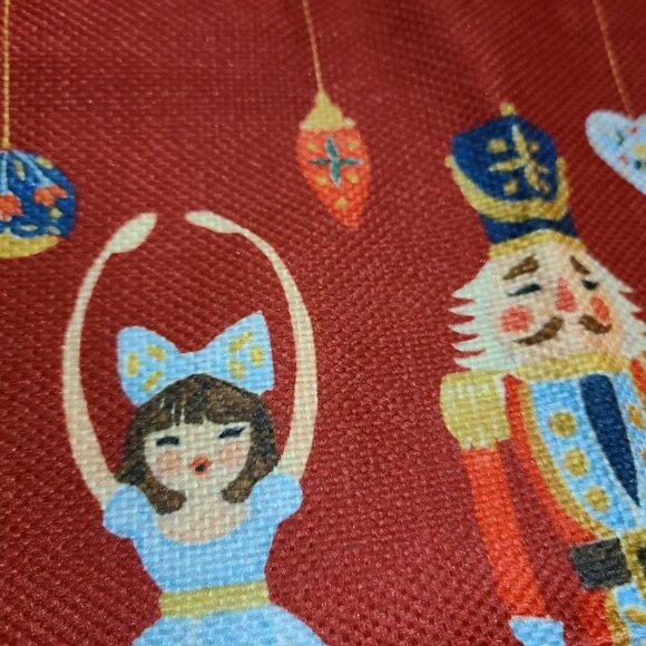 Nutcracker Christmas Pillow Cover Red Decorative Accent Case Xmas Holiday Decor - Picture 5 of 9